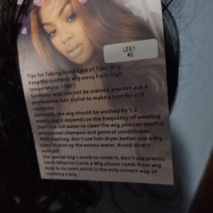 Kalyss New Unworn Dark Brown Wavy Premium Hair Wig W/Bangs 20"